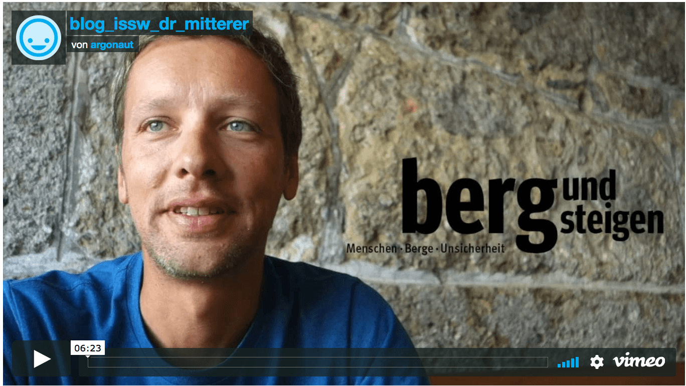 ISSW Dr. Christoph Mitterer I bergundsteigen im brennpunkt||